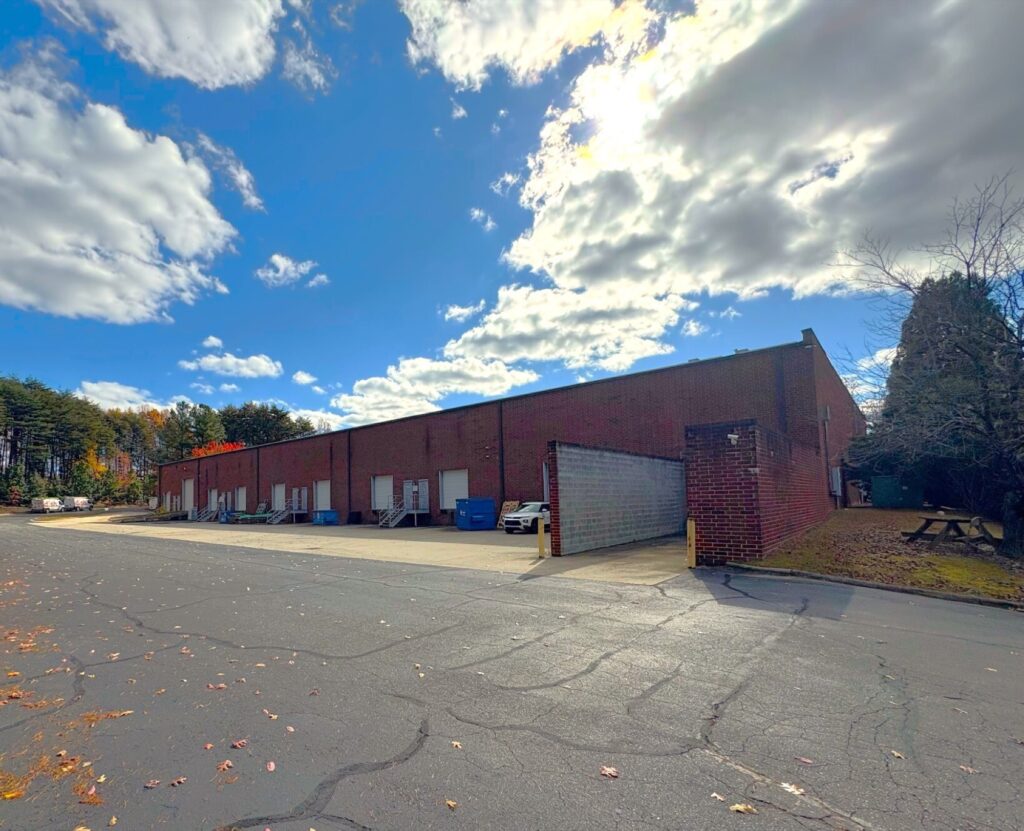 Rear exterior of 4355 and 4361 Federal Drive in Greensboro, North Carolina